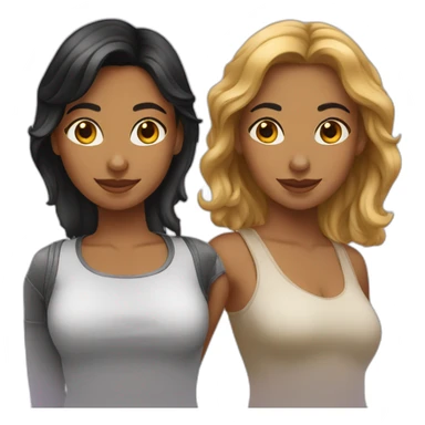 3 latin female friends sticker