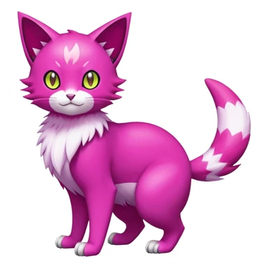 Liepard-Skitty-Delcatty-Pokémon-Fakémon-hybrid-creature (full body) sticker