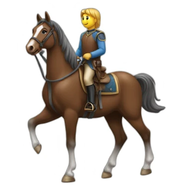 Un 1 sur un cheval sticker