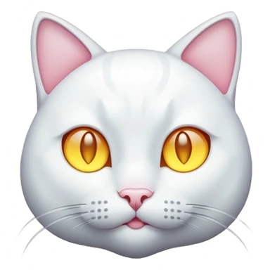 white cat luminous sticker
