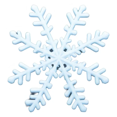 A white, sparkling snowflake. sticker