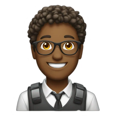 It technology happy student sticker