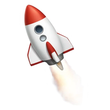 A rocket flying up sticker