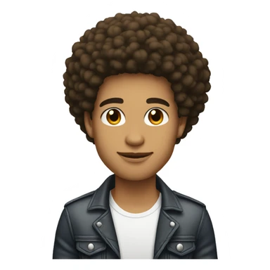 Light skin guy with a Afro low taper fade sticker