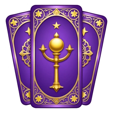 Purple magic taro cards  sticker