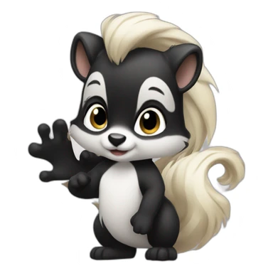 blonde cute skunk sticker