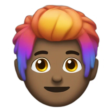 brick with lgbtq hair sticker
