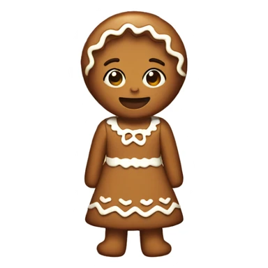 A gingerbread with a dress  sticker