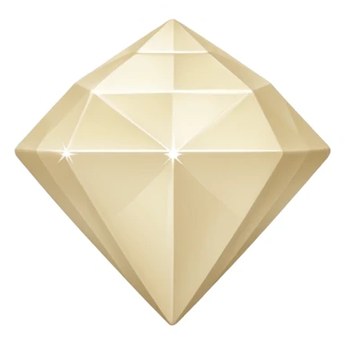 diamond shape carved from ivory. square tilted 45 degrees sticker