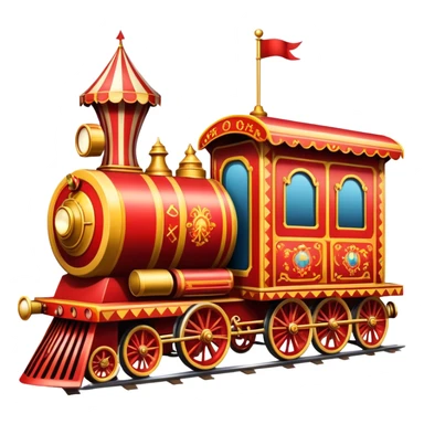 Vintage circus train sticker