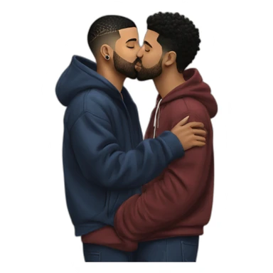 drake kissing 21 savage sticker