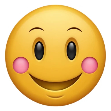 Smiley rond basique qui rougis  sticker