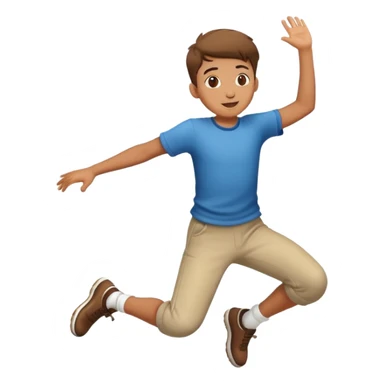 a boy jumping sticker
