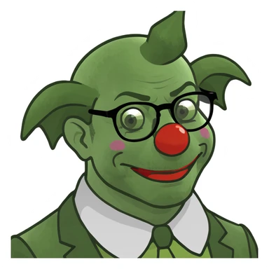 clown wearing glasses  sticker
