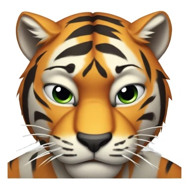 angry tiger sticker