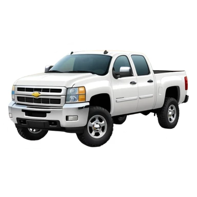 White 2009 Chevy Silverado 2500 HD crew cab sticker
