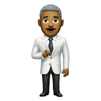 Bling businessman as puppet sticker