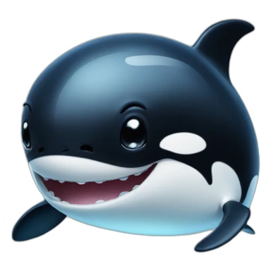 orca whale crying tears of sadness sticker
