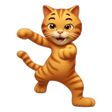 Garfield the cat who dance  sticker