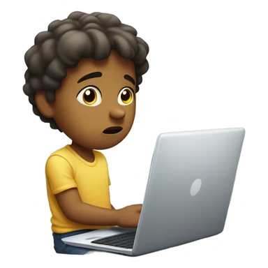  small child not understanding laptop sticker