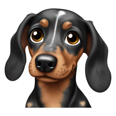 Black Merle mini dachshund  sticker
