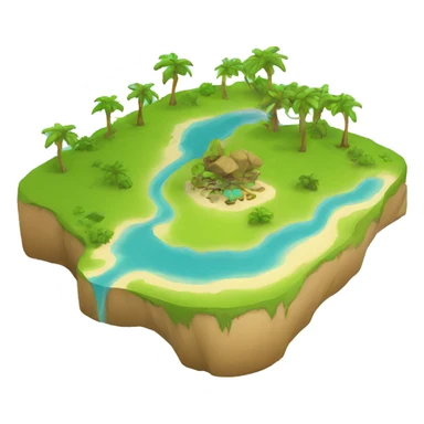 map of an island sticker