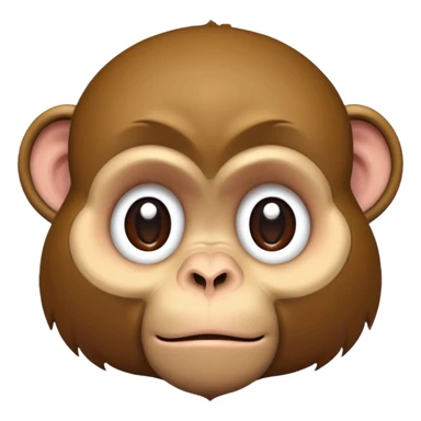 A sad monkey whimpering  sticker