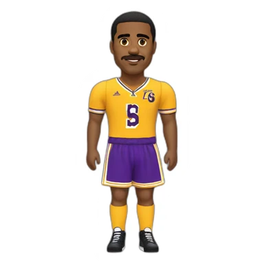 romario with yellow lakers jersey sticker