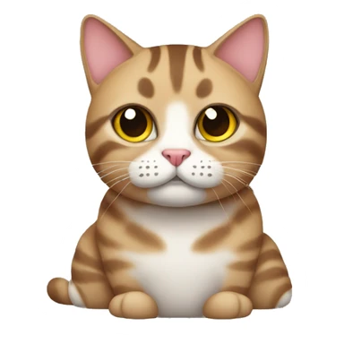 chunky tabby cat sticker