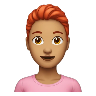 Mujer pelo rojo super corto sticker