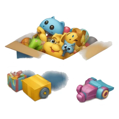 box full of toys sticker
