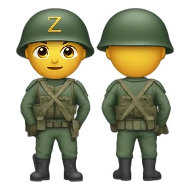 soldier with letter z sticker