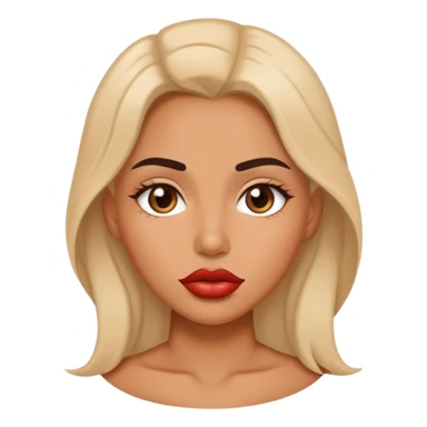 over full lips girl sticker