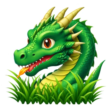 Dragon eating grass  sticker
