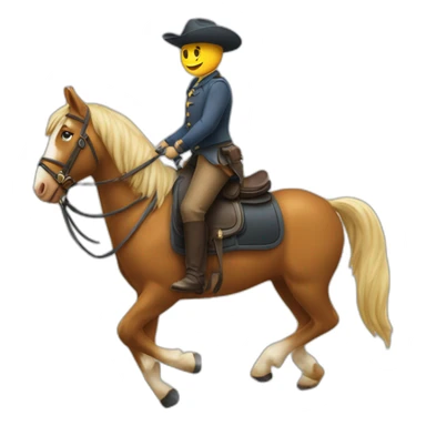 Un chat sur un cheval sticker