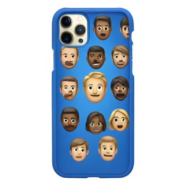 Iphone 15 pro in blue case sticker