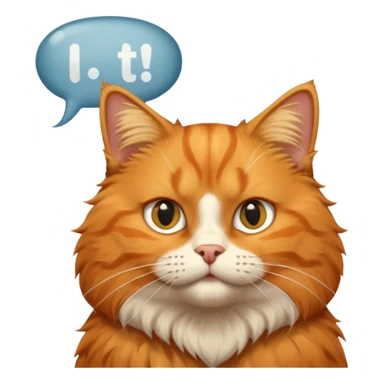 cat with speech bubble saying  i hate it here sticker