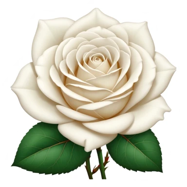 white rose, without green leaves, just flower sticker