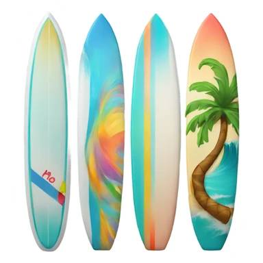 Surf board colorful beachy sticker