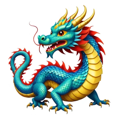 chinese dragon happy new year sticker