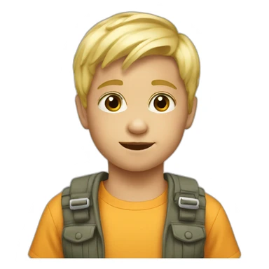blonde 3 year old boy sticker