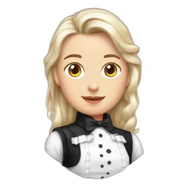 elon musk on maid outfit sticker