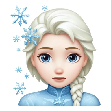frozen person with ice crystals sticker