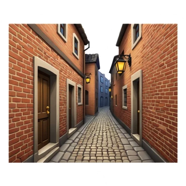 narrow alleyway sticker