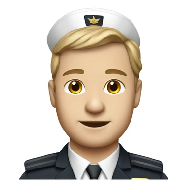 Canadian airline pilot in uniform sticker
