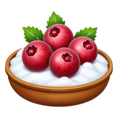 Cranberrys in the snow (powered sugar) sticker