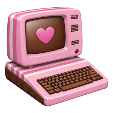pink and brown striped g3 computer  sticker