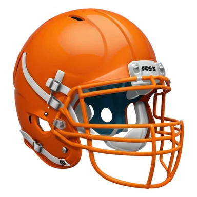 College football player helmet in orange color sticker