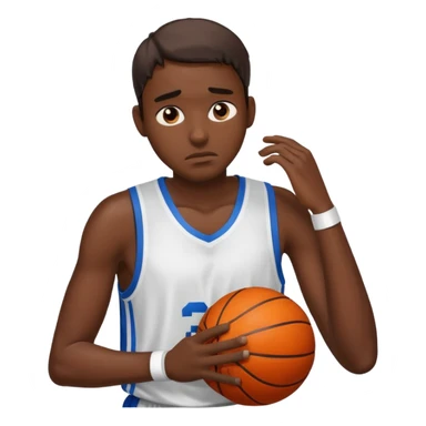 tired basketball player, sweating a lot sticker