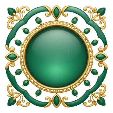 Jade and gold filigree sticker